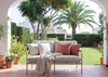 Aluminiowa ławka ogrodowa HWC-O11, 2-osobowa sofa ogrodowa, Podgląd zdjęcia produktu 9