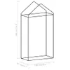 vidaXL Serra con struttura in acciaio 0,5 m² 1x0,5x1,9 m Anteprima dell’immagine prodotto 11