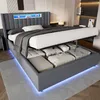 Postel okwish 140x200 cm s úložným prostorem a otevřenými Náhled obrázku produktu 1