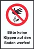 Bitte keine Kippen auf den Boden werfen Schild A5 Rückseite Produktbild-Vorschau 1