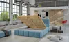 Polsterbett Doppelbett VERONA Set 1 Polyesterstoff Braun Produktbild-Vorschau 3