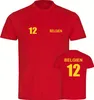 multifanshop Kinder T-Shirt - Belgien - Trikot Nummer 12, Produktbild-Vorschau 1