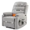 A light gray recliner chair with heating and vibration features, shown in a studio setting against a white background. Náhľad obrázku produktu