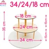 alzata per dolci a 3 livelli 34/24/18 cm Marca4Cake Anteprima dell’immagine prodotto 2