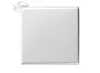 A white square switch plate with a logo in the top left corner. Anteprima dell’immagine prodotto