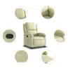 The Living Store Relaxsessel Creme Echtleder Produktbild-Vorschau 6