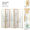 Homestyle4u Paravent Raumteiler 5 teilig Holz Natur Produktbild-Vorschau 4