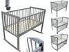 Kinderbett / Beistellbett / Wiege 3in1 120x60 cm grau Produktbild-Vorschau 1