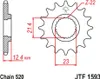 JTSPROCKETS Kettenritzel JTF1593.14 Vorne 12.4mm Chromstahl Produktbild-Vorschau 2