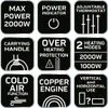 NEO TOOLS Chauffage radiant Salle de bain - Haute sécurité Voir les images du produit 9