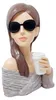 Deko Büste Dame mit Kaffeebecher und Sonnenbrille H. 25cm Produktbild-Vorschau 6