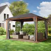 Pawilon ogrodowy 3x4 m w optyce drewna dach stalowy hardtop Podgląd zdjęcia produktu 5