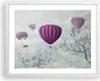 Gerahmtes Poster - Weißer Rahmen - Ballon Baum Flug - 50x40 Produktbild-Vorschau 1