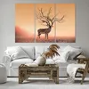 Bild auf Leinwand - Leinwandbild - Hirsch Baum Nebel Wald - Produktbild-Vorschau 6