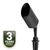 A black outdoor garden light with a warranty badge. Náhľad obrázku produktu