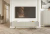 Selsey VELDIO TV-Schrank, Modern, Graubeige Taupe, goldenes Produktbild-Vorschau 2