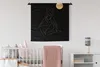 MuchoWow® Wandteppich Wandbehang Frau - Mond - Gold - Produktbild-Vorschau 1