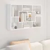 vidaXL Nástenná polica biela 85x16x52,5 cm odvodený výrobok Náhľad obrázku produktu 3