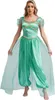 A woman wearing a green princess costume. Produktbild-Vorschau