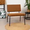 Sessel Espen cognac aus recyceltem Leder, 65 cm breit, 79 Produktbild-Vorschau 5
