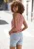 VIVANCE Strandtop beige-rot bedruckt Größe 32/34 Produktbild-Vorschau 4
