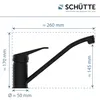 35596 TASSONI Spültischarmatur Niederdruck, Schwarz matt Produktbild-Vorschau 6