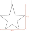 A black star-shaped decoration with dimensions indicated. Produktbild-Vorschau