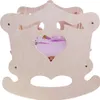 A wooden doll cradle with a heart-shaped cutout. Náhľad obrázku produktu