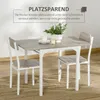 HOMCOM 3 TLG Sitzgruppe Essgruppe mit 2 Stühlen und Tisch Produktbild-Vorschau 6