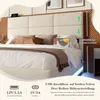 LVHOM čalouněná postel 180x200cm s LED a USB, manželská Náhled obrázku produktu 3