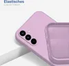 A close-up of a purple phone case, showing the interior lining and the camera cutout area of a phone. Produktbild-Vorschau
