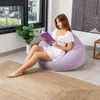 Pouf sacco in velluto a coste BANANAIR 105 x 85 cm viola Anteprima dell’immagine prodotto 4