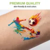 Tatuaggi temporanei a tema calcio, 10 fogli, adesivi Anteprima dell’immagine prodotto 3