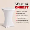 ONBEST Stehtisch | klappbar | mit Husse | Ø 80 cm | 60 kg | Produktbild-Vorschau 12