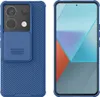 A blue phone case is shown from the back and front. Produktbild-Vorschau
