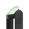 A close-up of a black outdoor light fixture with a green arrow indicating movement. Náhľad obrázku produktu