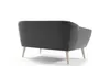 GUTTO Sofa 2 Seater -- SUZI -- Šedá Lavice Sametové dřevěné Náhled obrázku produktu 3
