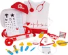 A collection of toy medical instruments laid out on a white background. Produktbild-Vorschau