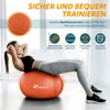 TRESKO Gymnastikball (Orange, 75cm) mit Pumpe Fitnessball Produktbild-Vorschau 2