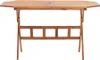 A wooden folding garden table shown from the front against a white background. Náhľad obrázku produktu