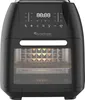 A black TurboTronic air fryer oven is shown from the front. Produktbild-Vorschau