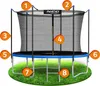 Neo-Sport Gartentrampolin (312 cm) mit Innennetz und Leiter Produktbild-Vorschau 12