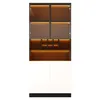 Flieks LED-verlichte glazen vitrinekast met open planken en Productafbeelding-voorbeeld 4