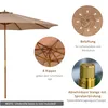 Outsunny Sonnenschirm Holz 300 cm Holzschirm Gartenschirm Produktbild-Vorschau 6