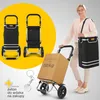 Składany wózek na zakupy ELONEO, wózek na zakupy z komorą Podgląd zdjęcia produktu 9