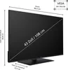 A diagram showing the dimensions of a television, including width, height, and depth, along with VESA mount information. Produktbild-Vorschau