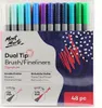 Mont Marte Dual Tip Brush Pen & Fineliner 48 Farben – Produktbild-Vorschau 1