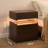 LED-Nachttische, Kommode mit 3 Schubladen für Schlafzimmer, Produktbild-Vorschau 3