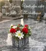Künstliches Grabgesteck Friedhofsblumen im Holz Topf mit Produktbild-Vorschau 8