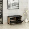 Skye Decor, Drago - Walnut, Black, meuble à chaussures, Voir les images du produit 5